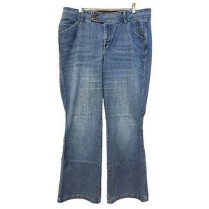 Lane‎ Bryant Tighter Tummy Tech Flare Leg Light Wash Stretch Jeans Size 18Tall